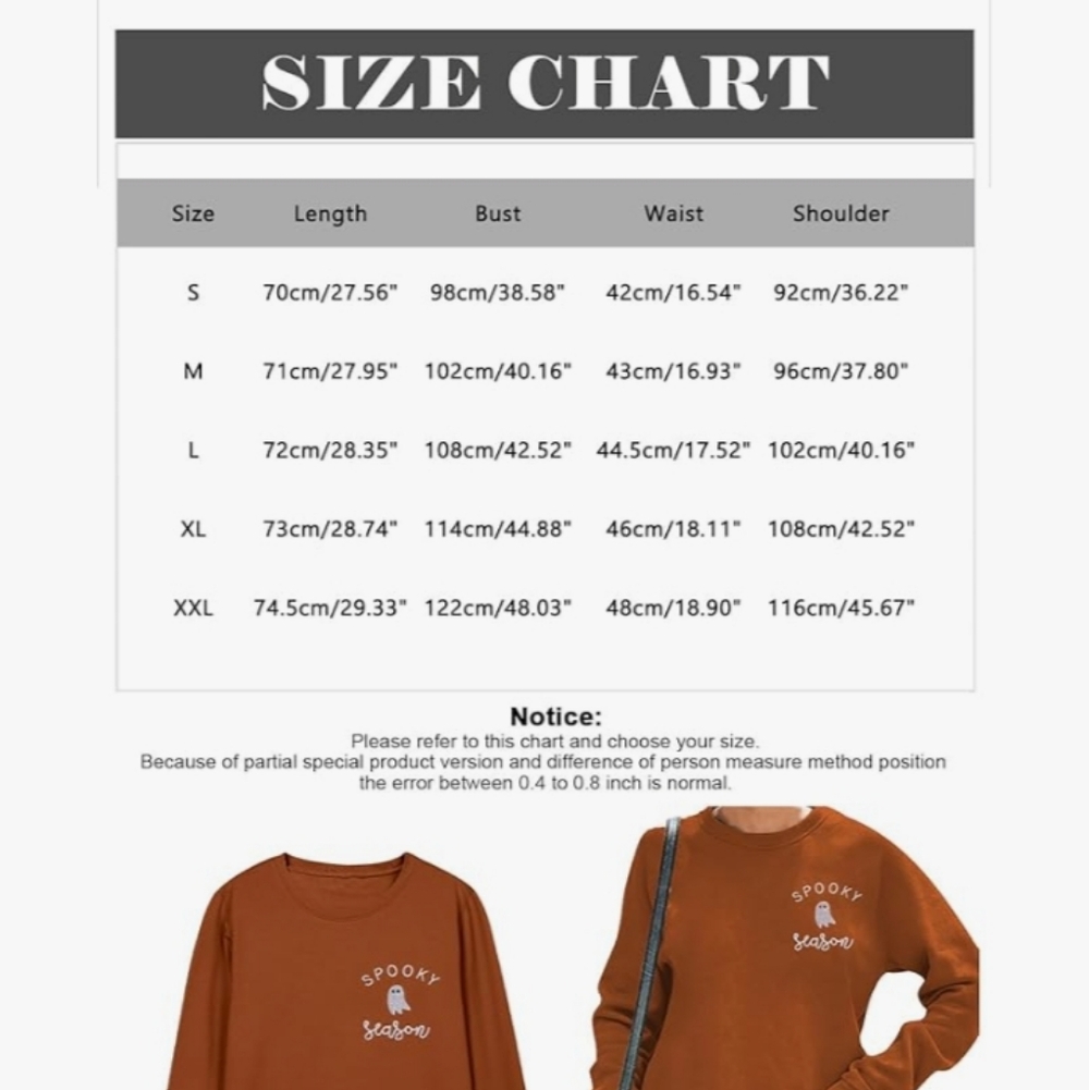 LOTUCY Cozy Spooky Season Sweatshirt Size XL NWOT P2P 44 - Picture 6 of 9